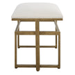 Modern Accents Upholstered Textured Iron Bench