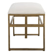 Modern Accents Upholstered Textured Iron Bench