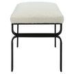 Uttermost Diverge White Shearling Small Bench