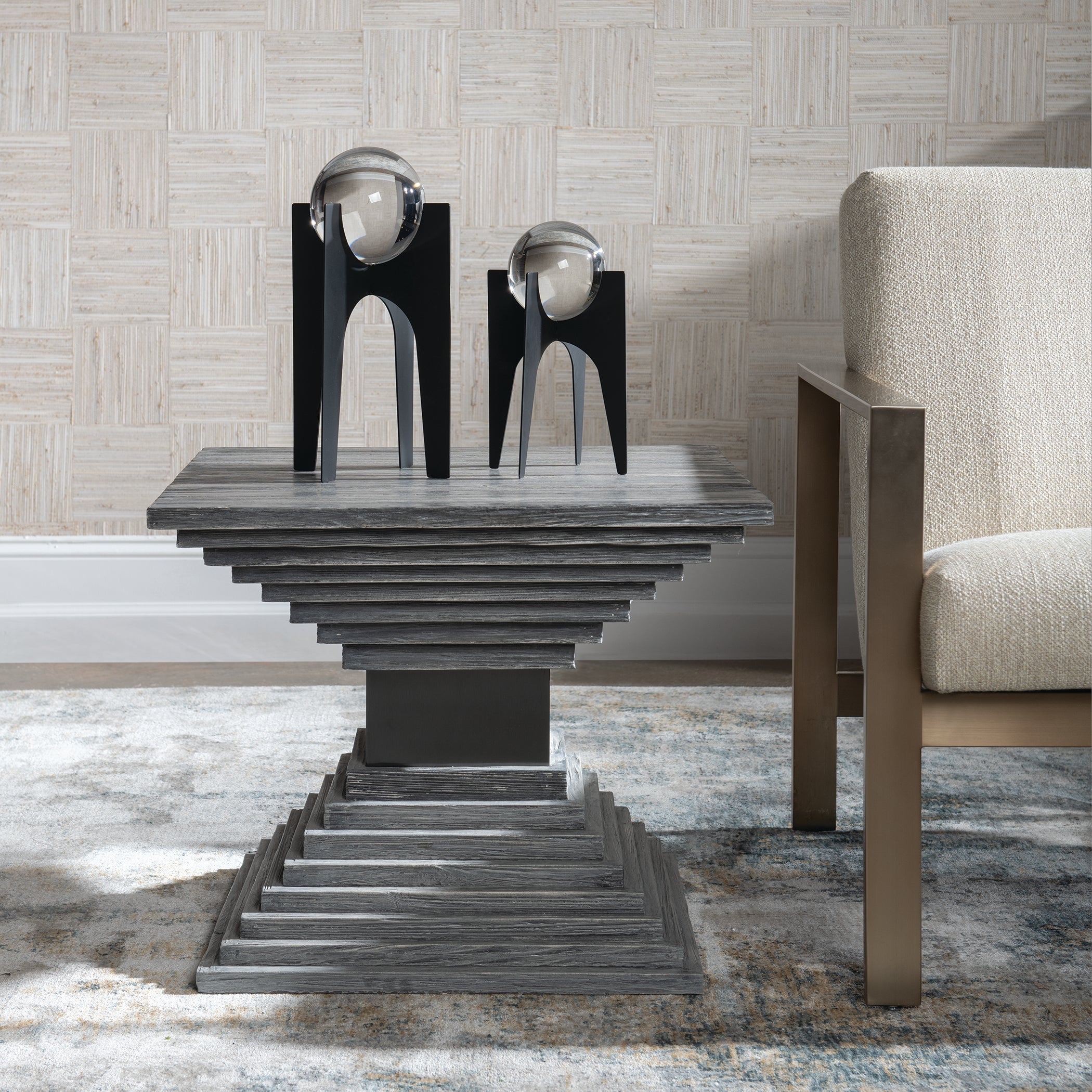 Uttermost Andes Wooden Geometric Accent Table Clearance
