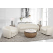 Uttermost Capra Art Deco White Swivel Chair