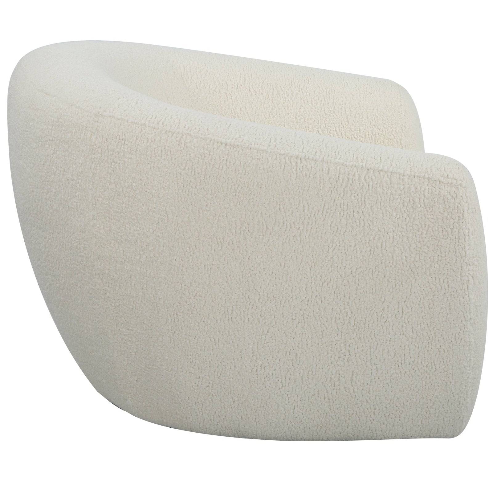 Uttermost Capra Art Deco White Swivel Chair