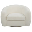 Uttermost Capra Art Deco White Swivel Chair