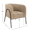 Uttermost Jacobsen Tan Shearling Barrel Chair