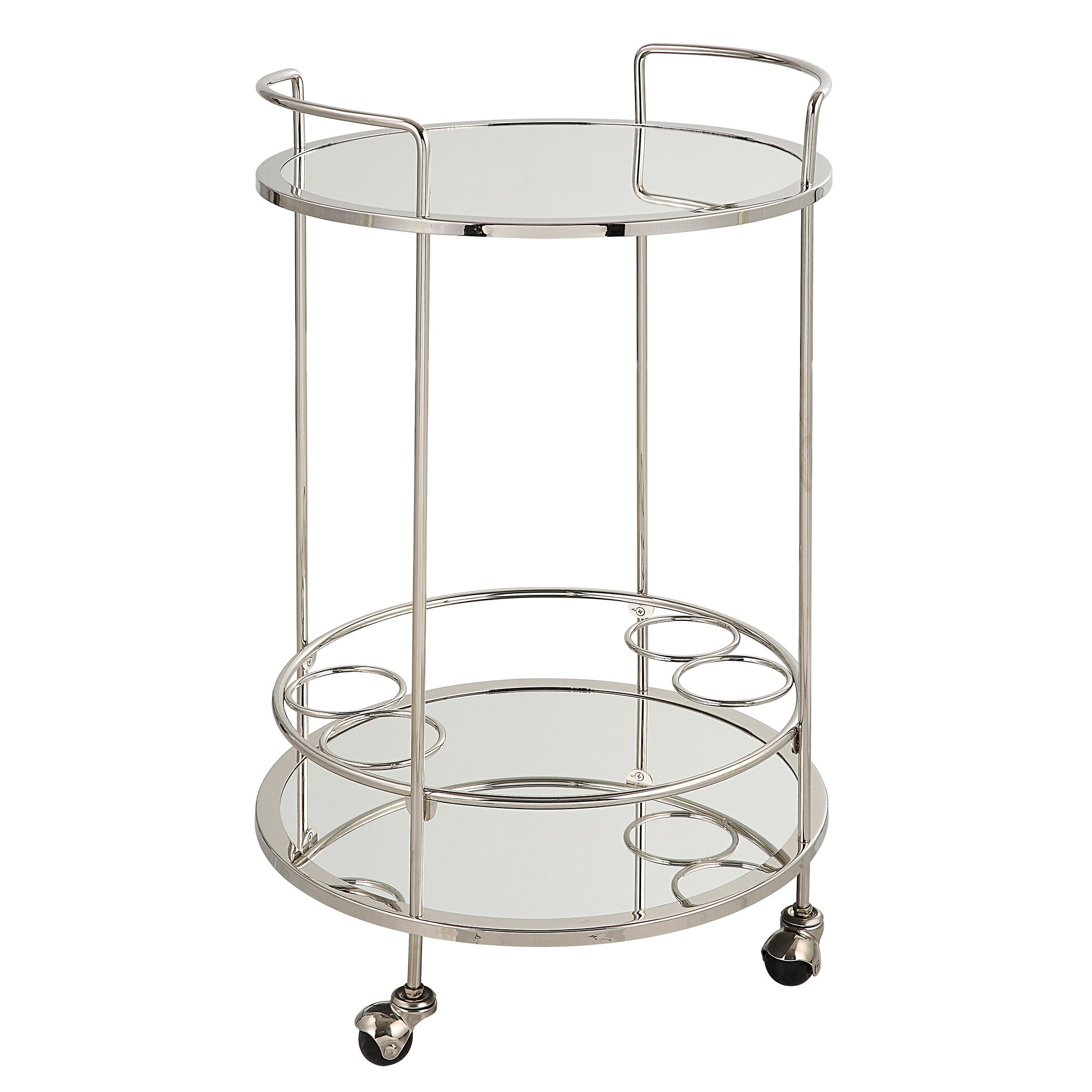 Uttermost Spritz Chrome Bar Cart Clearance