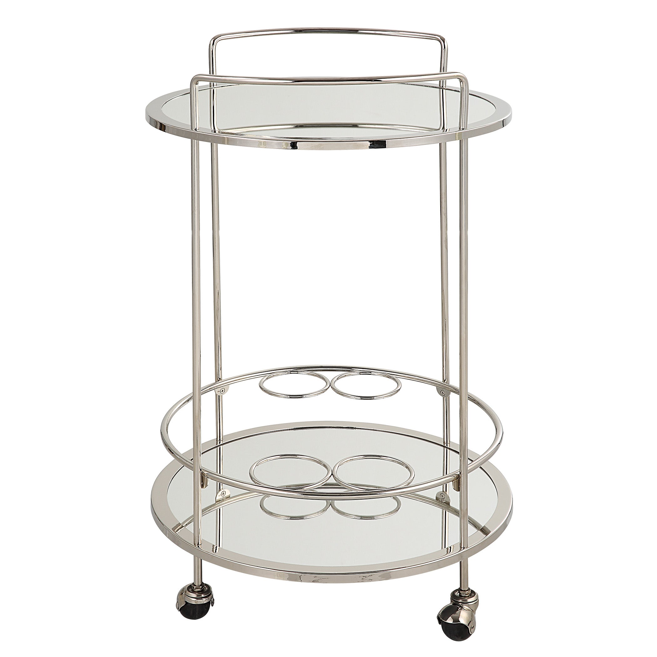 Uttermost Spritz Chrome Bar Cart Clearance
