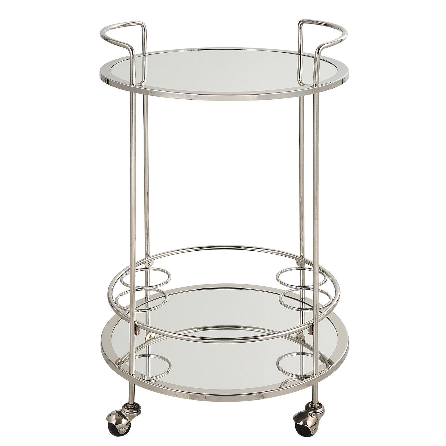 Uttermost Spritz Chrome Bar Cart Clearance
