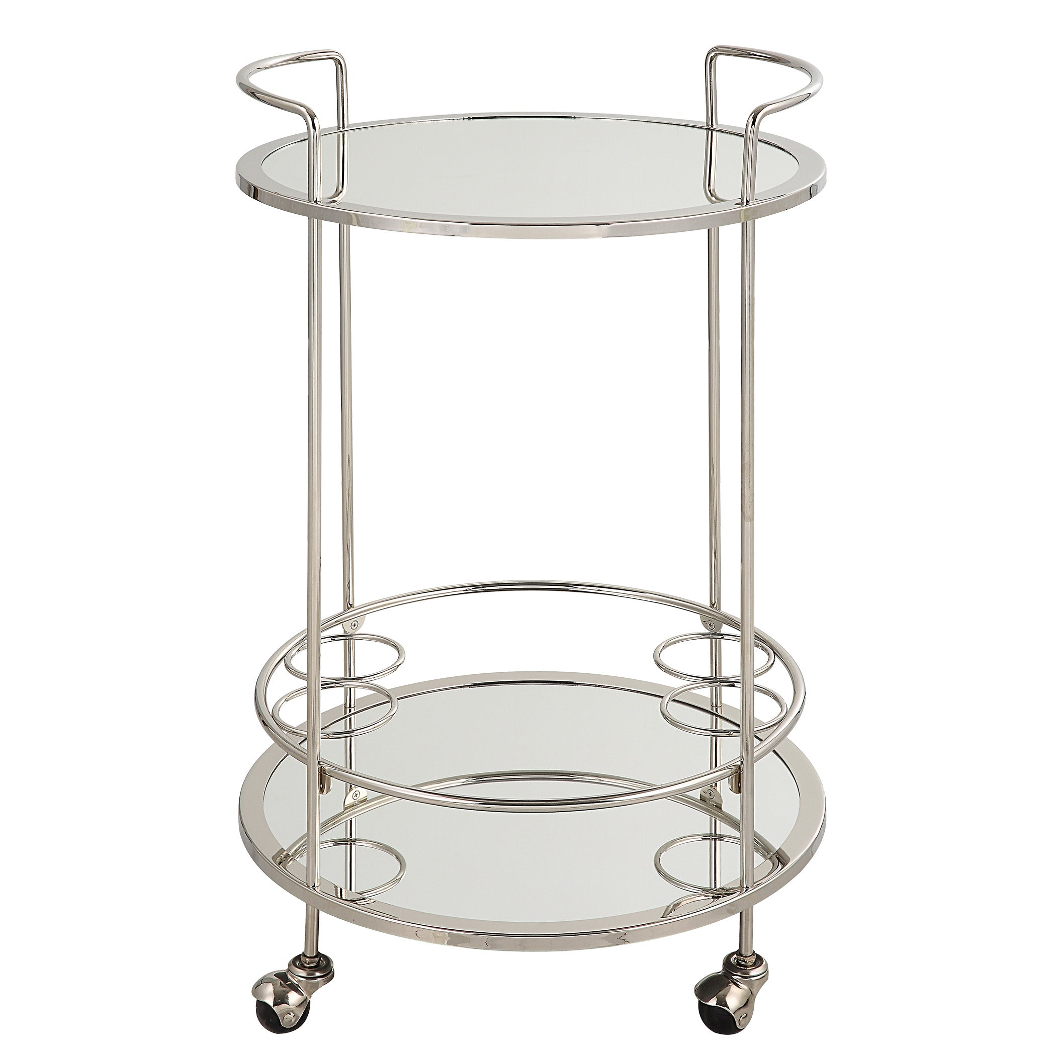 Uttermost Spritz Chrome Bar Cart Clearance