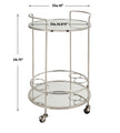 Uttermost Spritz Chrome Bar Cart Clearance