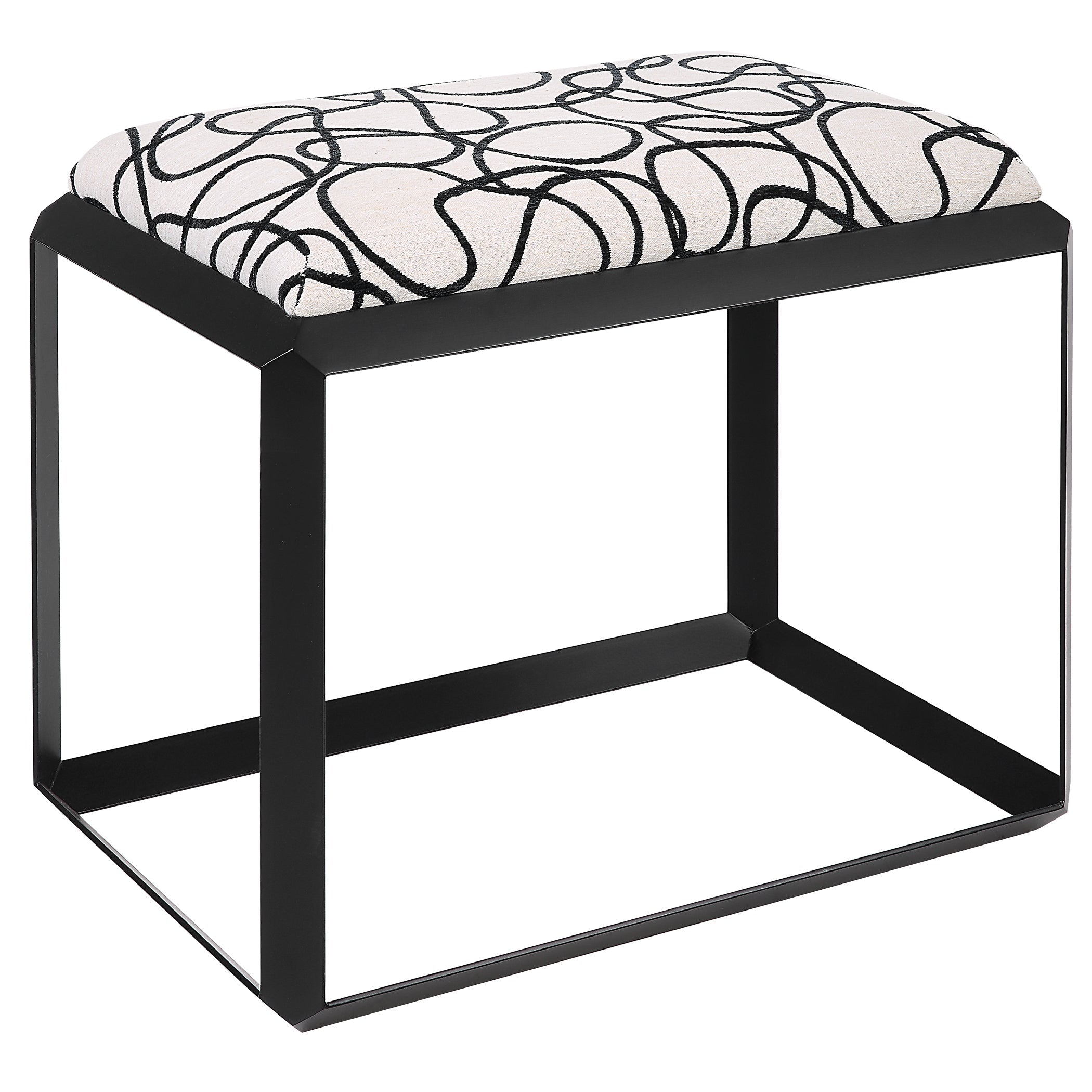 Uttermost Curls Gray Small Bench Clearance