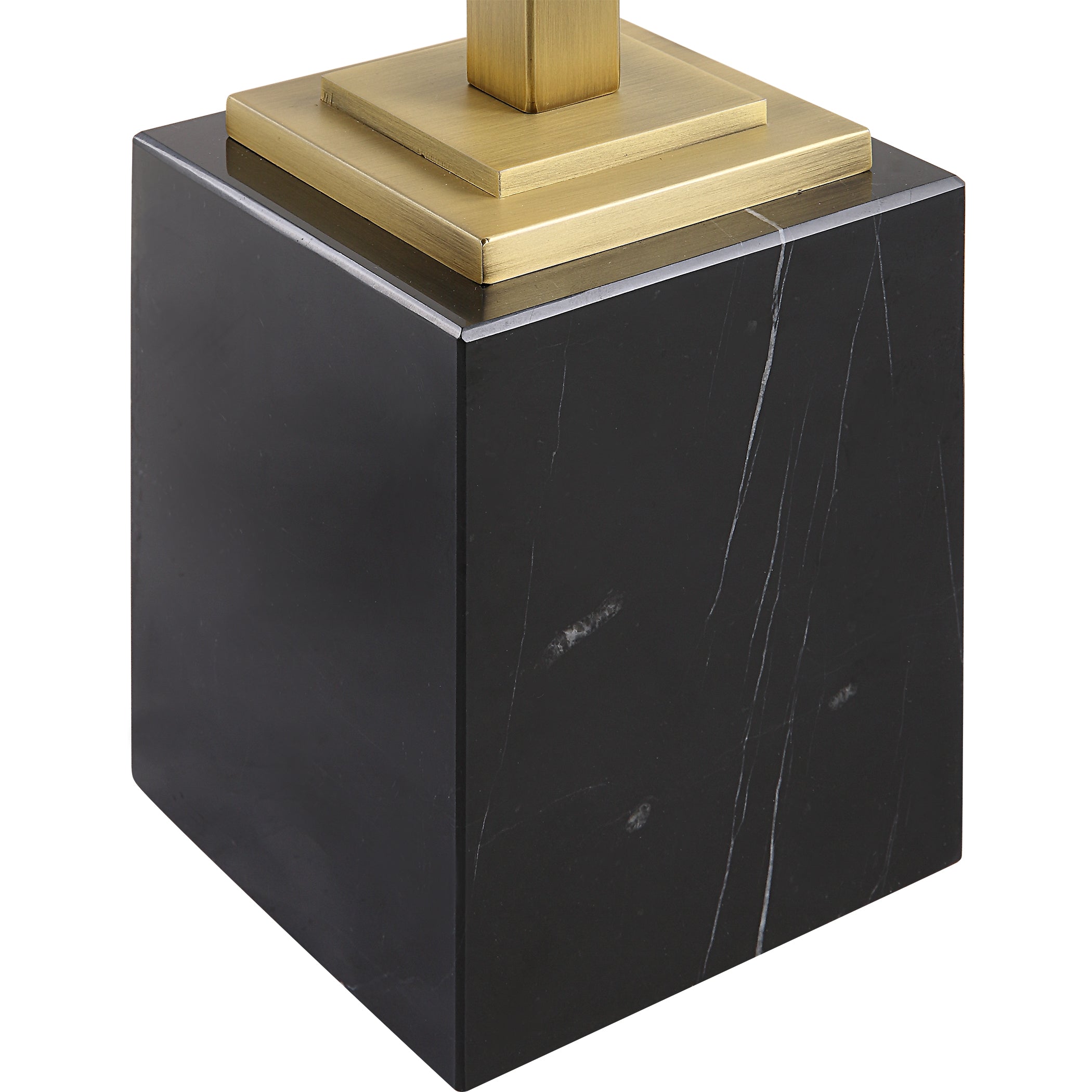 Modern Accents Marble Base With Glass Top Martini Table