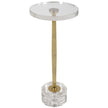 Uttermost Groove Crystal Drink Table