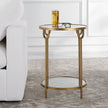 Modern Accents Two-Tiered Mirror Top Side Table