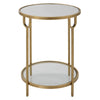 Modern Accents Two-Tiered Mirror Top Side Table