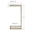 Uttermost Elevate White Marble Drink Table