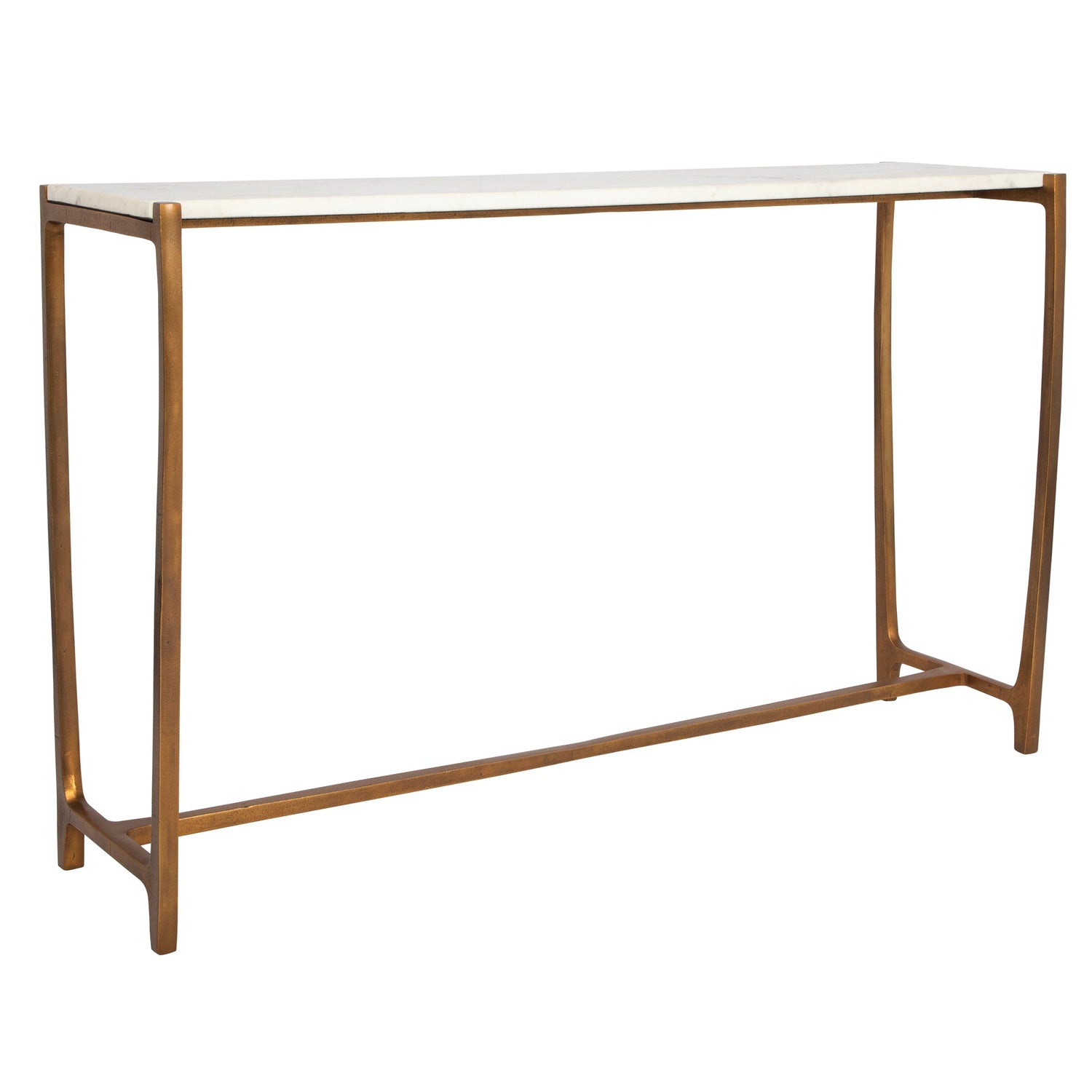 Uttermost Affinity White Marble Console Table