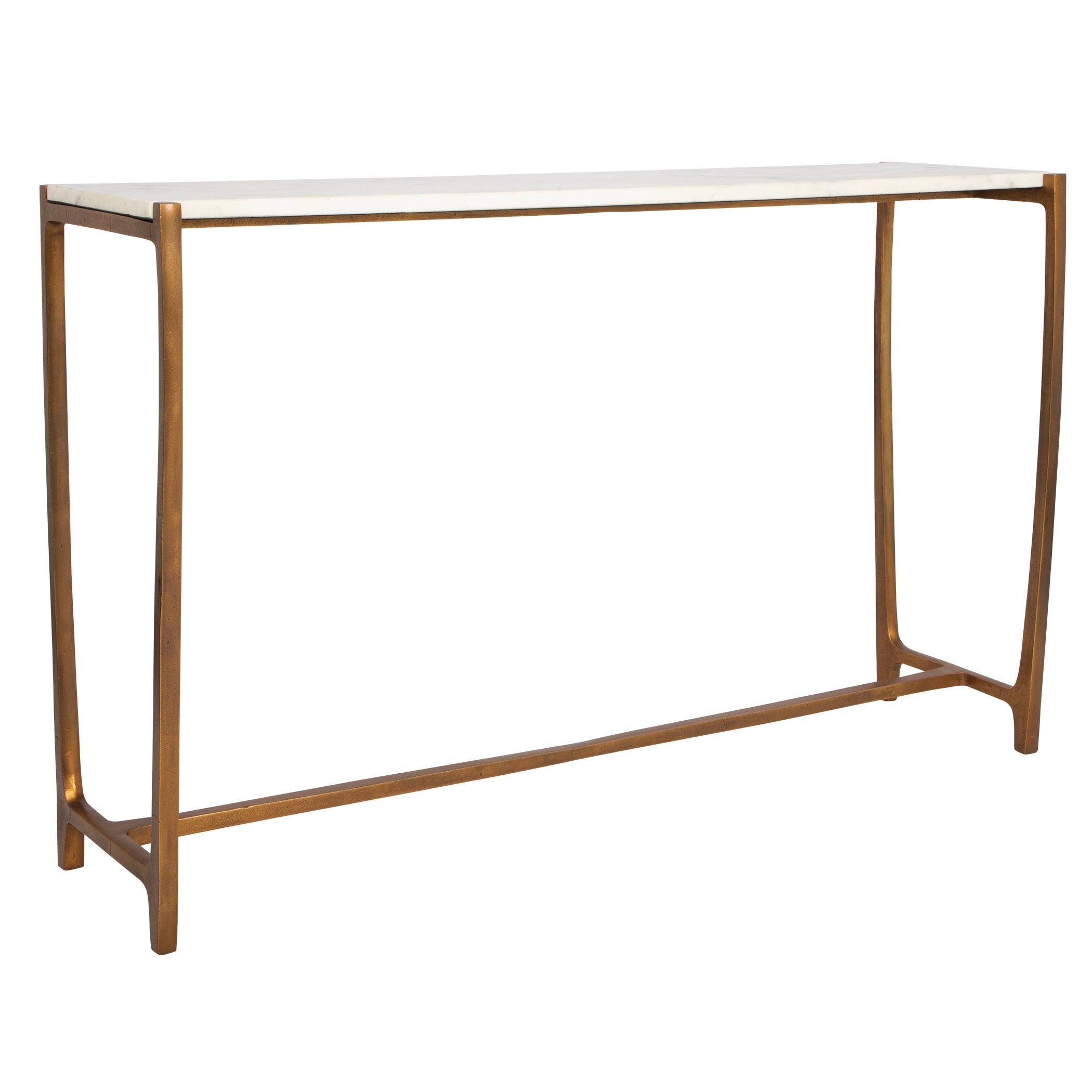 Uttermost Affinity White Marble Console Table