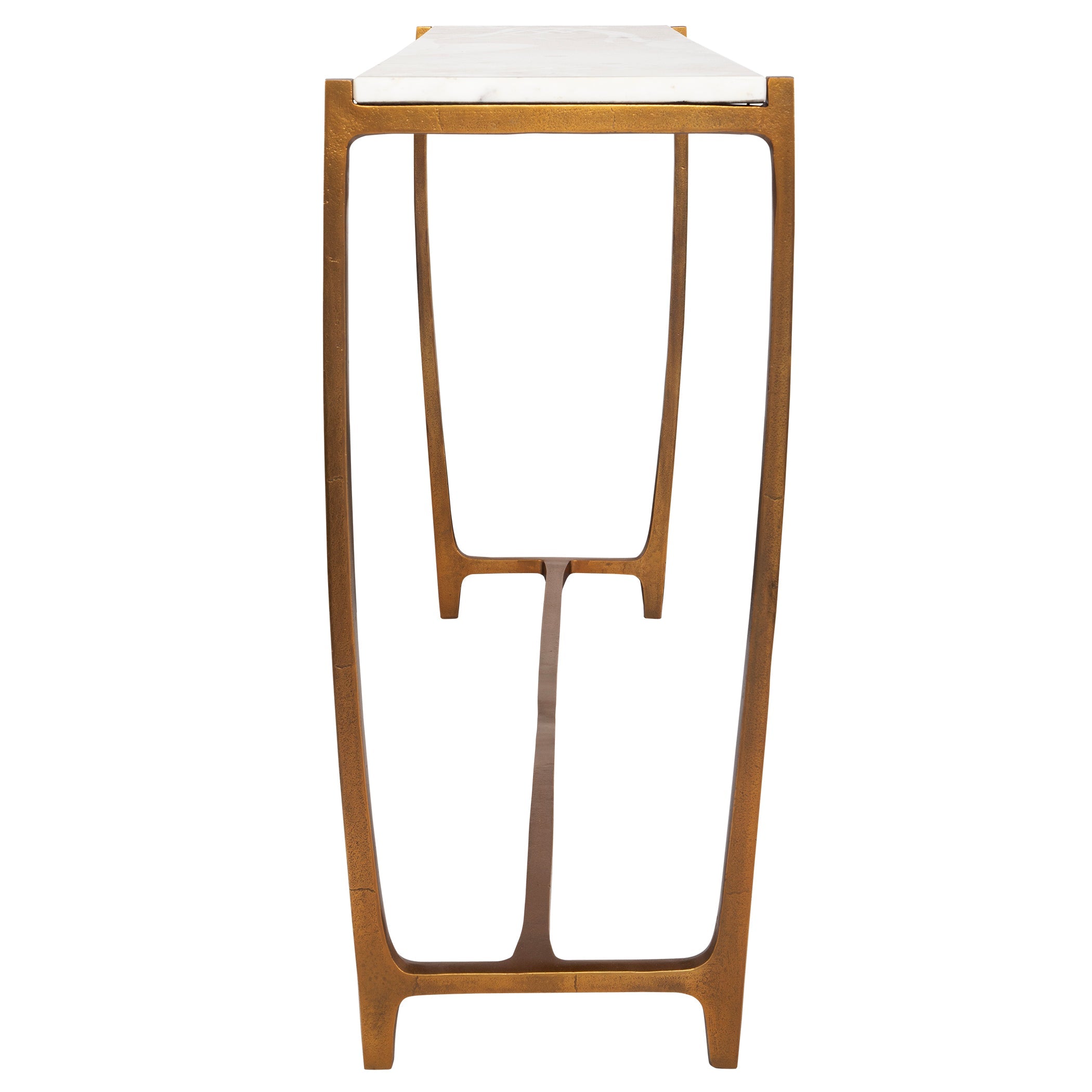 Uttermost Affinity White Marble Console Table