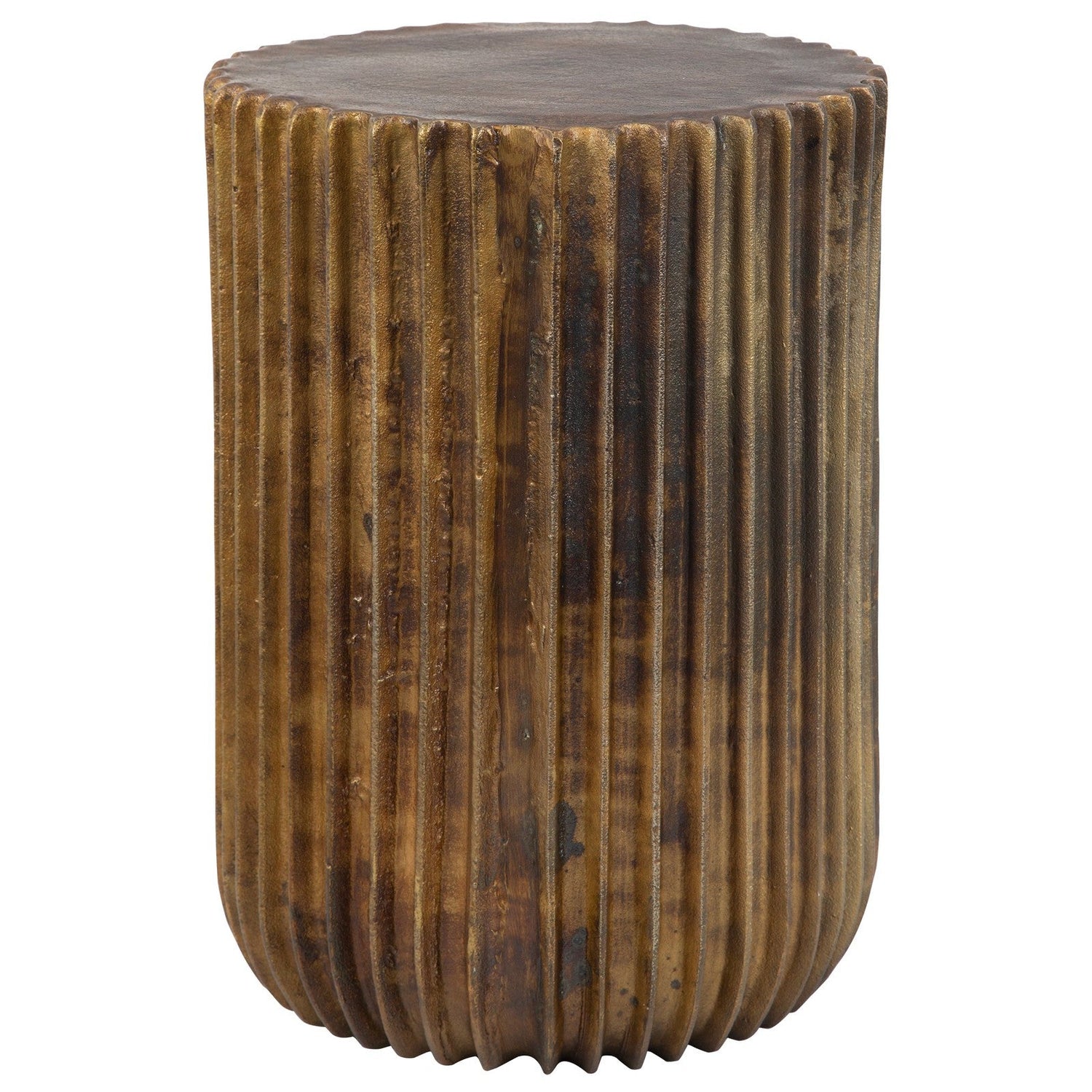 Uttermost Peaks And Valleys Gold Accent Table