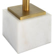 Modern Accents Marble Base Glass Top Table