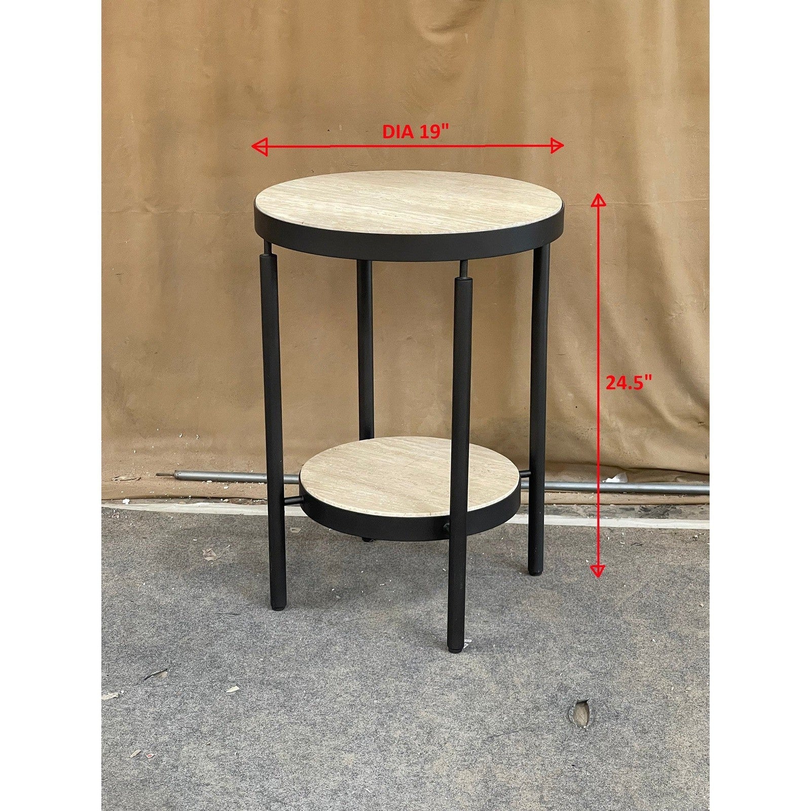Uttermost Dauntless Travertine Side Table