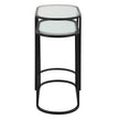 Modern Accents Oval Shaped Iron Nesting With Clear Glass Top Table - Set of 2
