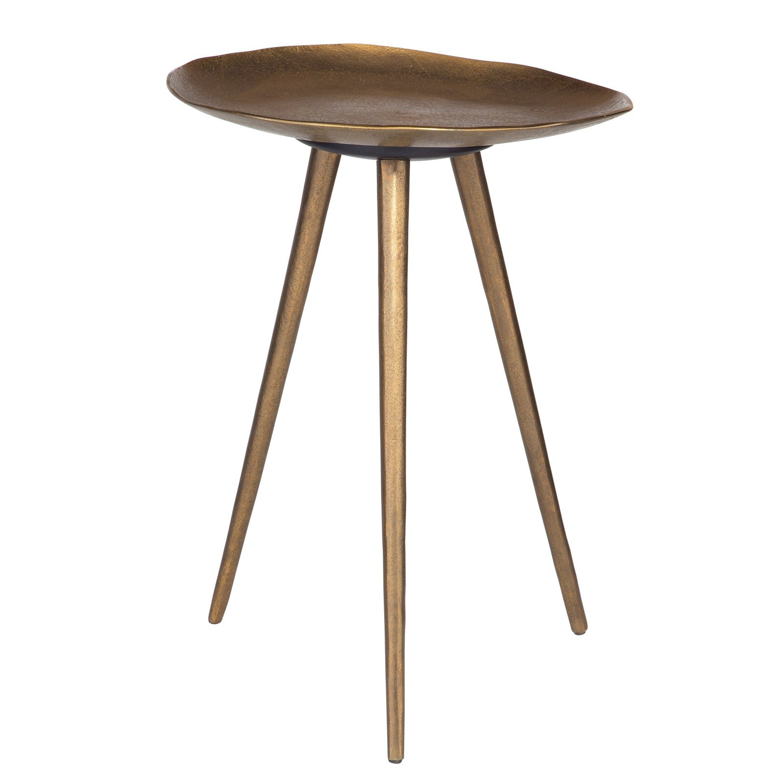 Uttermost Lily Pad Antique Brass Accent Table