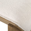 Uttermost Wedged Ivory Fabric Bench