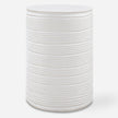 Uttermost Borderline White Drum Table