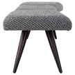 Uttermost Bowtie Charcoal Fabric Bench