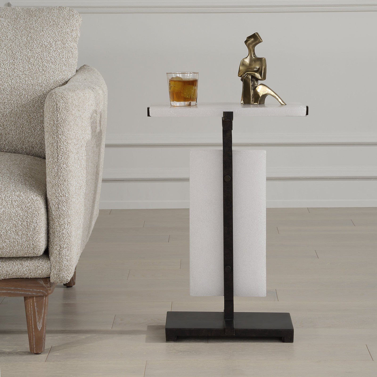 Uttermost Elements Bubble Glass Accent Table