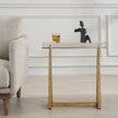 Uttermost Midas Thick Crystal Accent Table