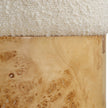 Uttermost Swirls Poplar Ivory Ottoman