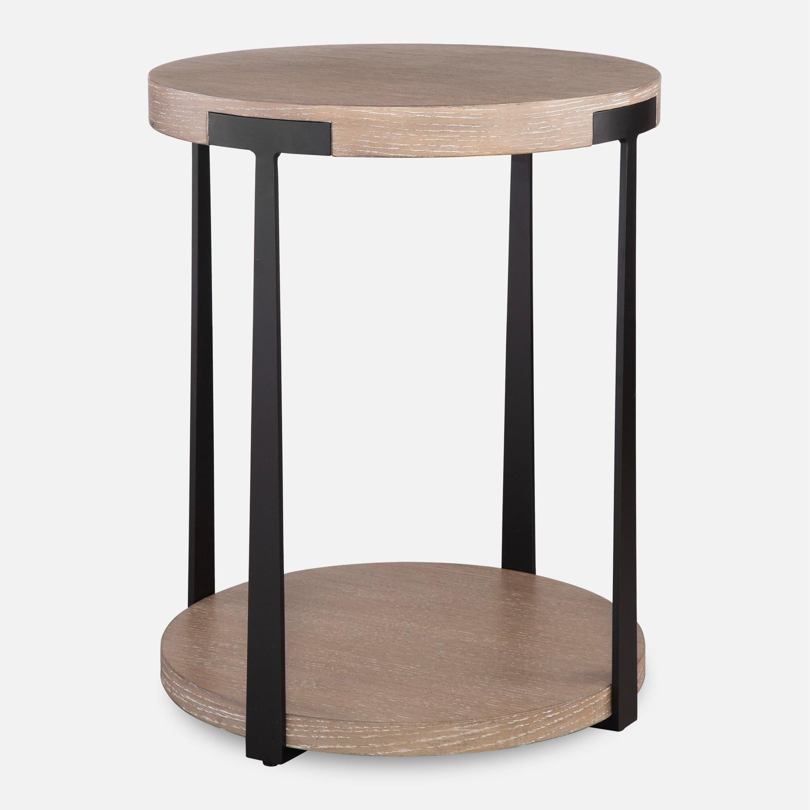 Uttermost Palisade Tural Round Side Table