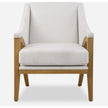 Uttermost Evolve White Fabric Accent Chair