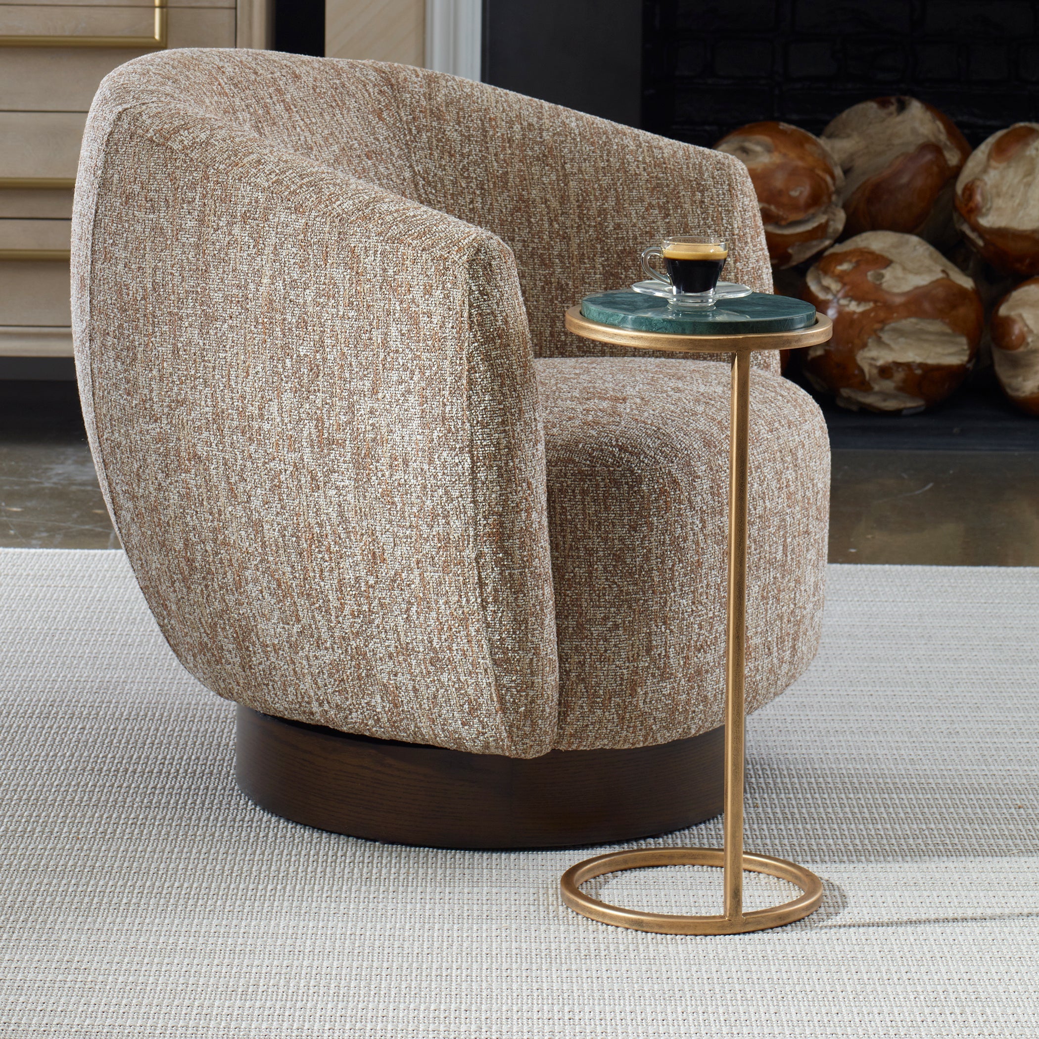 Modern Accents Marble Top Accent Table