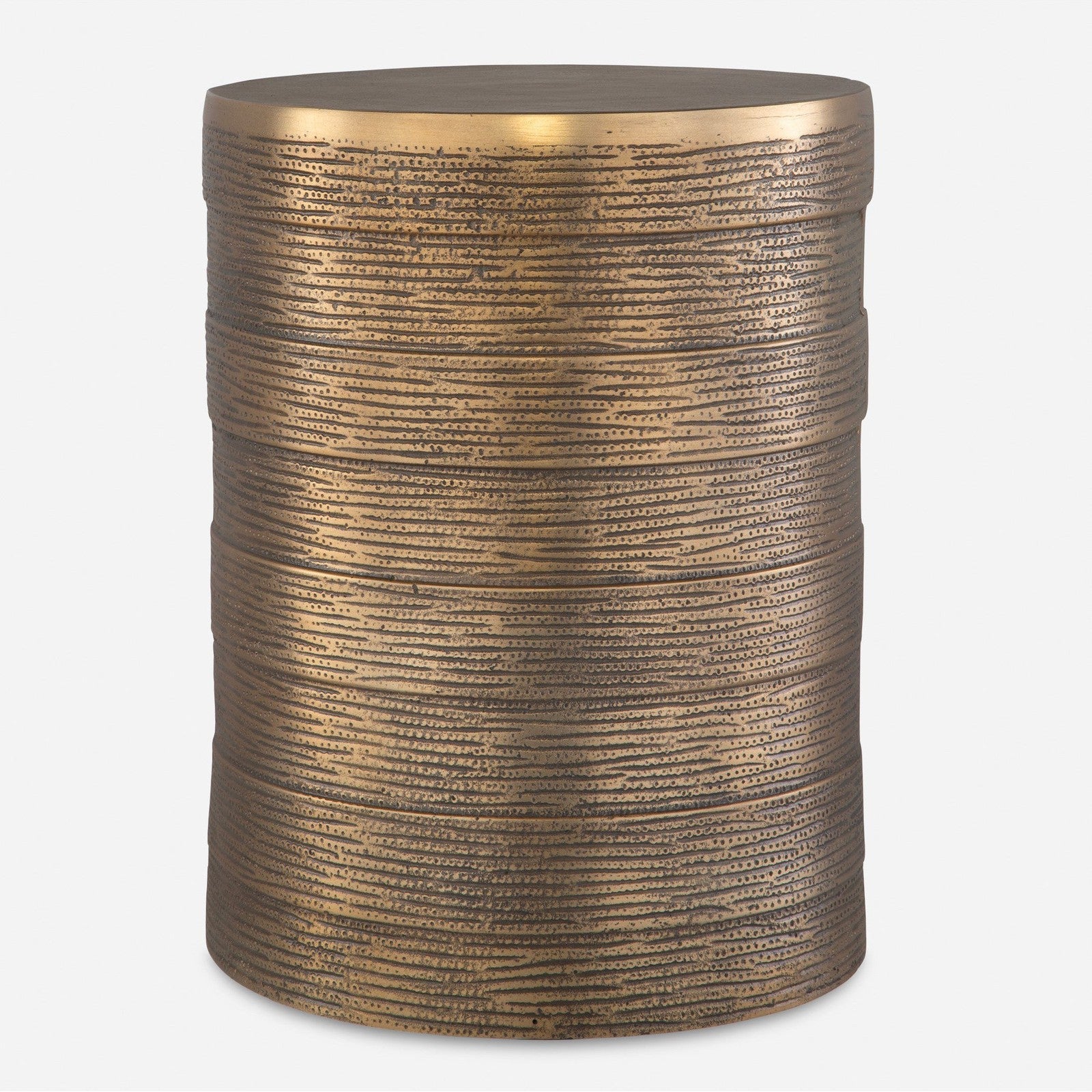 Uttermost Odin Antique Brass Accent Table
