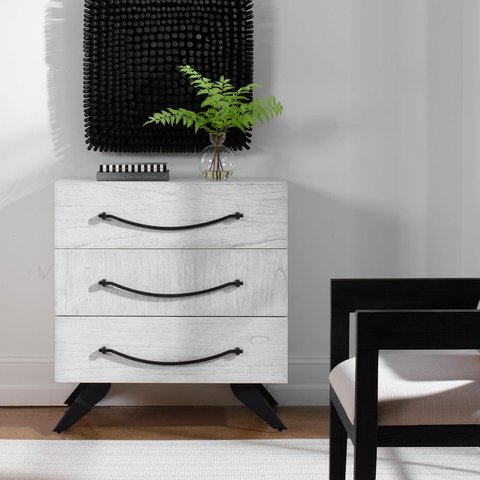 Uttermost Vivi 3 Drawer White Chest