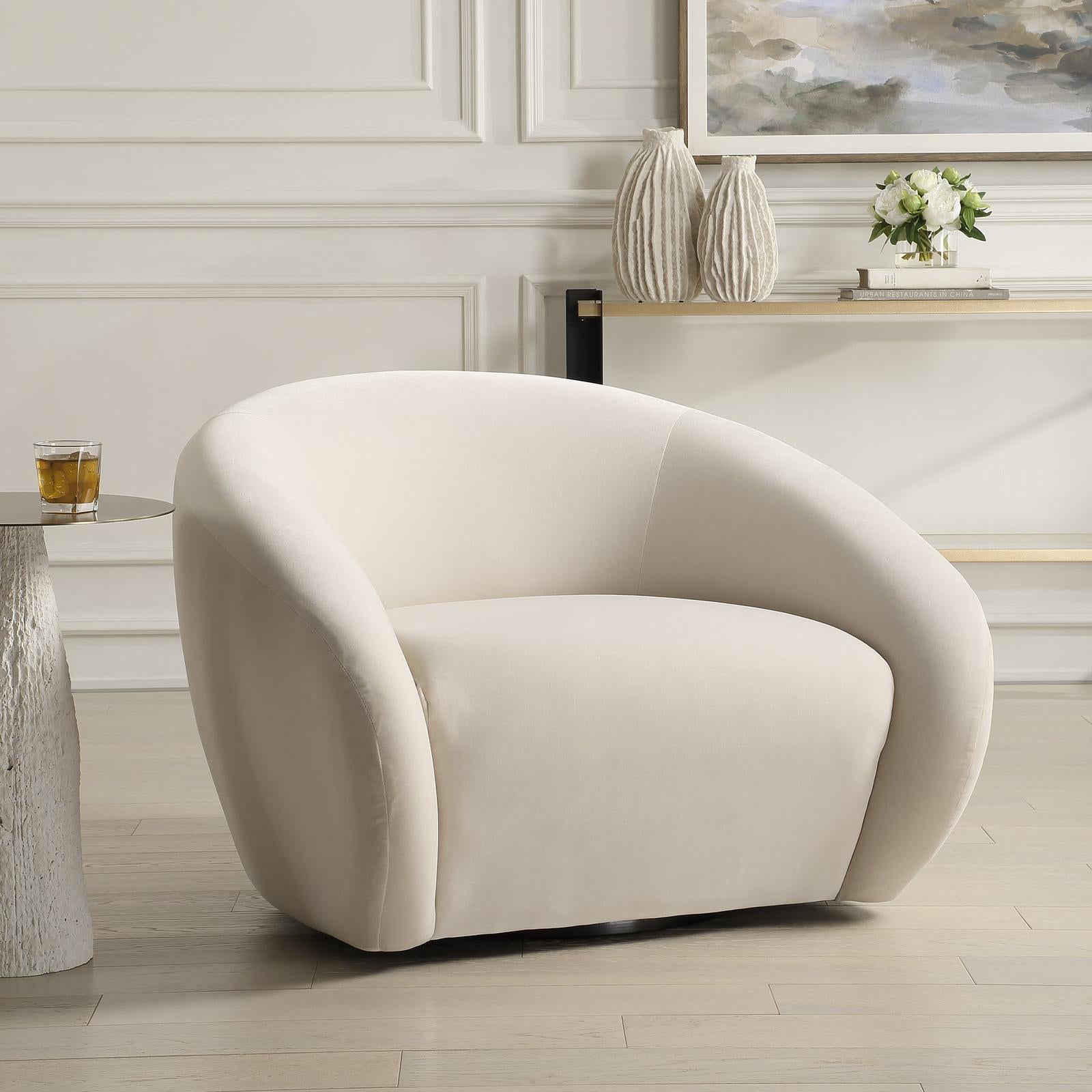 Uttermost Desoto Cream Swivel Chair