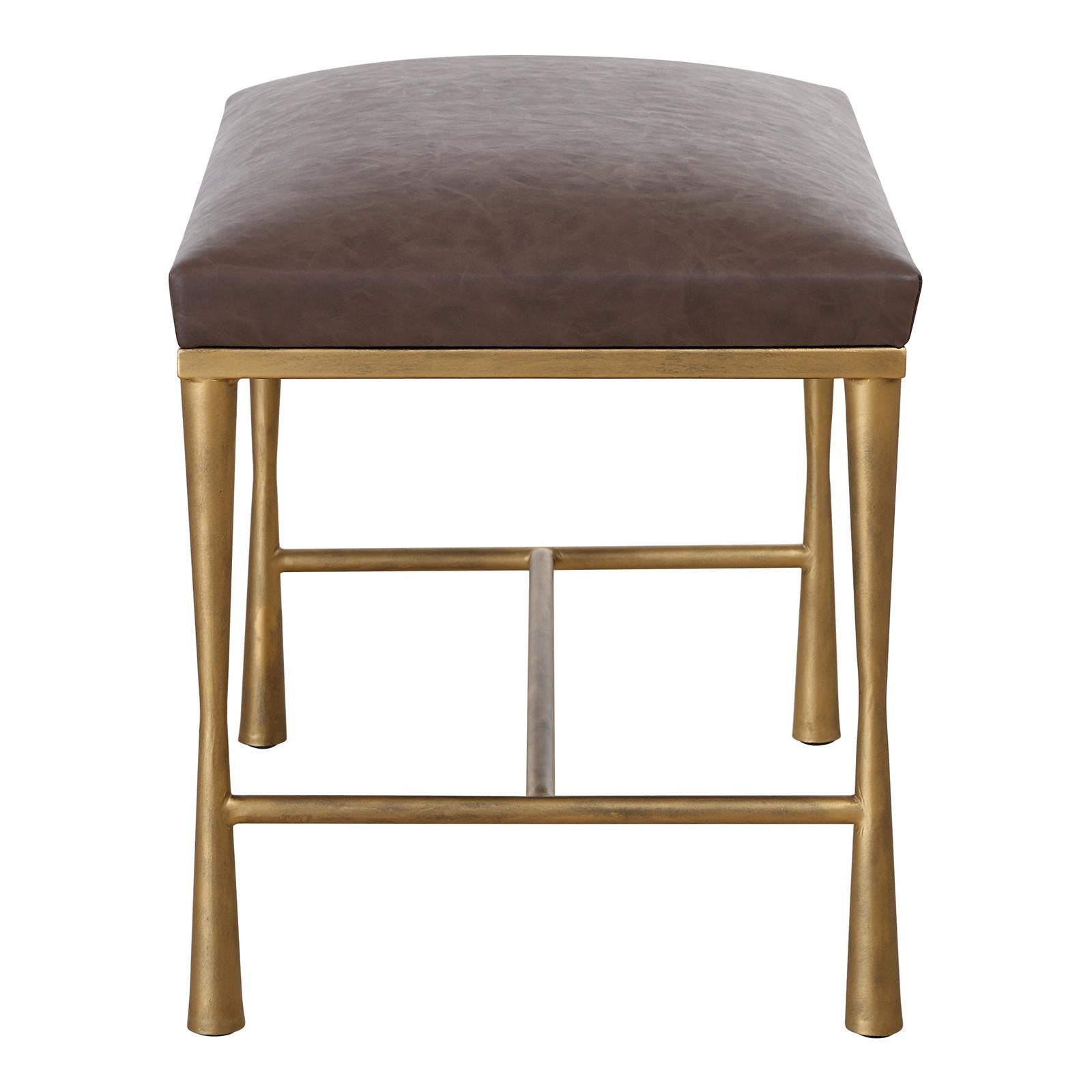 Uttermost Reform Gold Small Bench