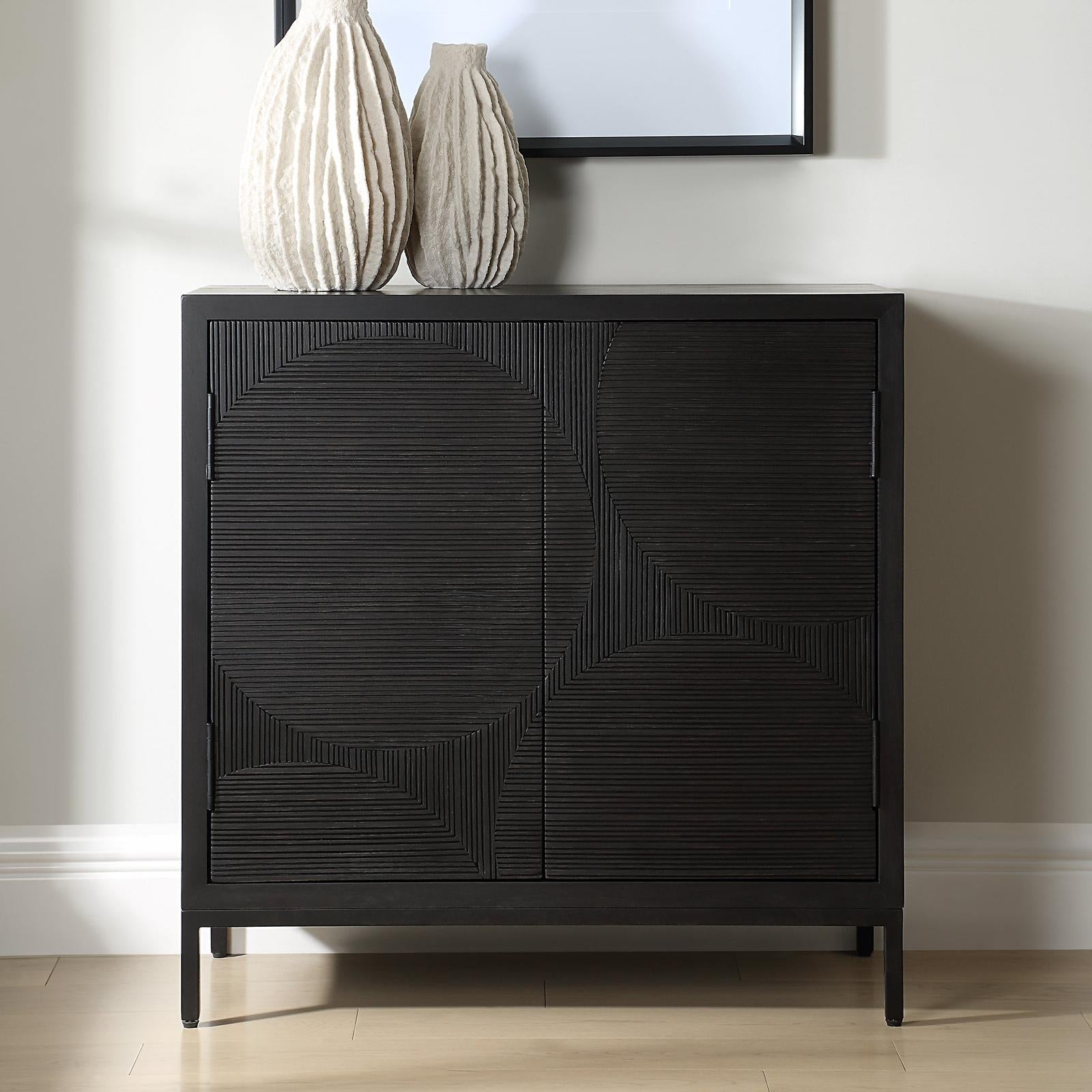 Uttermost Beswick Black 2 Door Cabinet