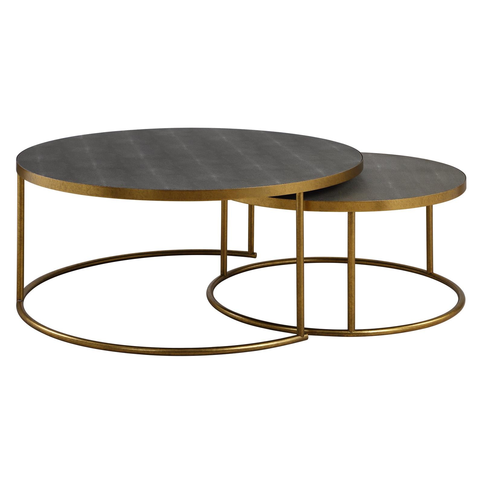 Uttermost Aragon Gray Nesting Coffee Tables - Set of 2