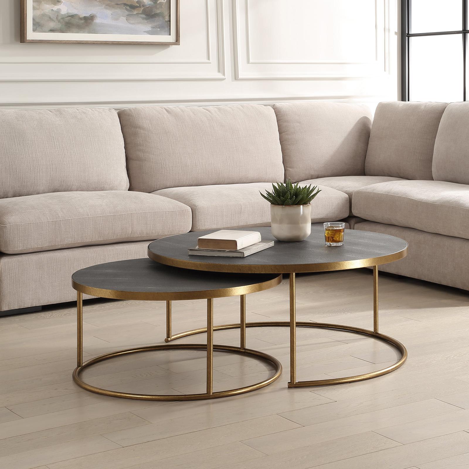 Uttermost Aragon Gray Nesting Coffee Tables - Set of 2