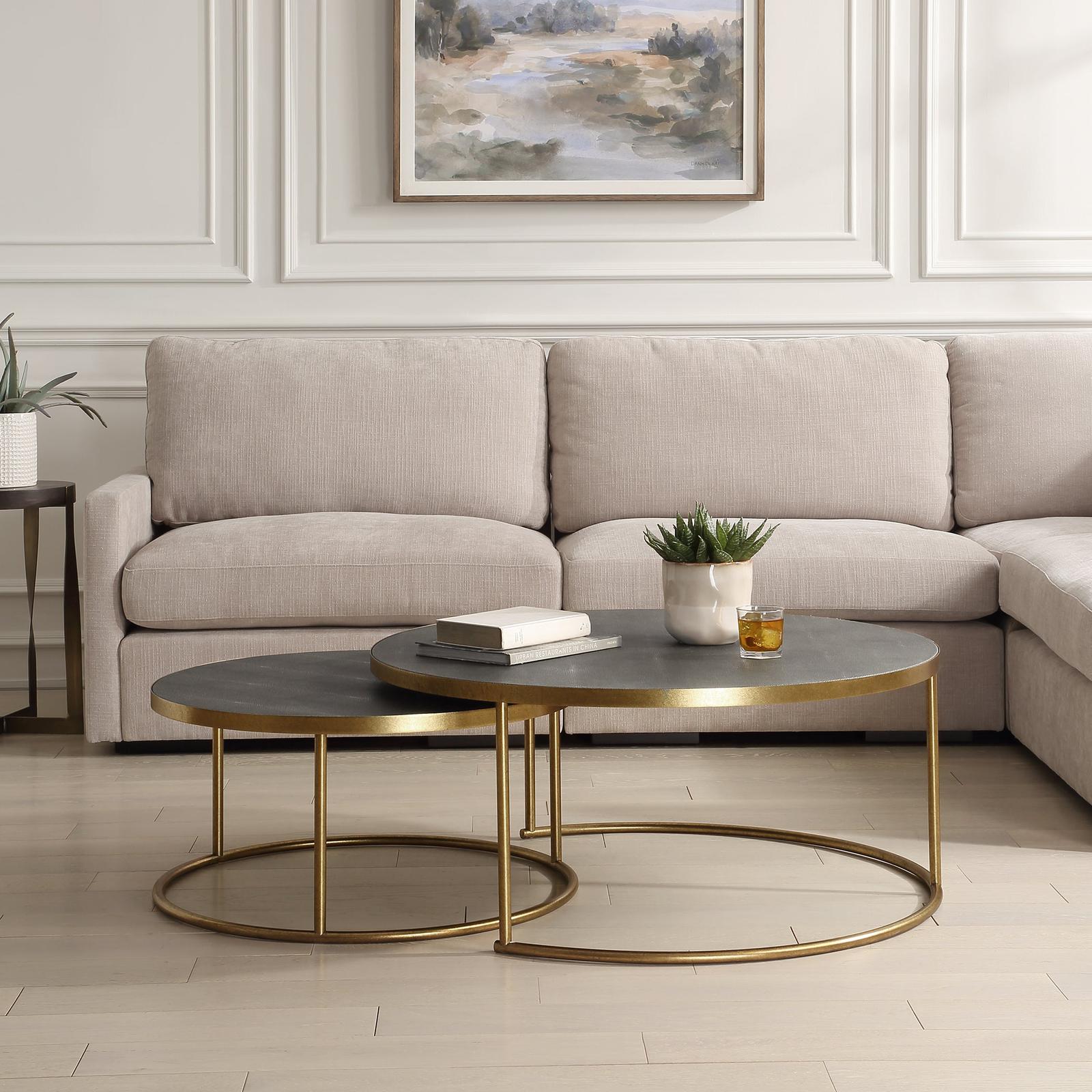 Uttermost Aragon Gray Nesting Coffee Tables - Set of 2