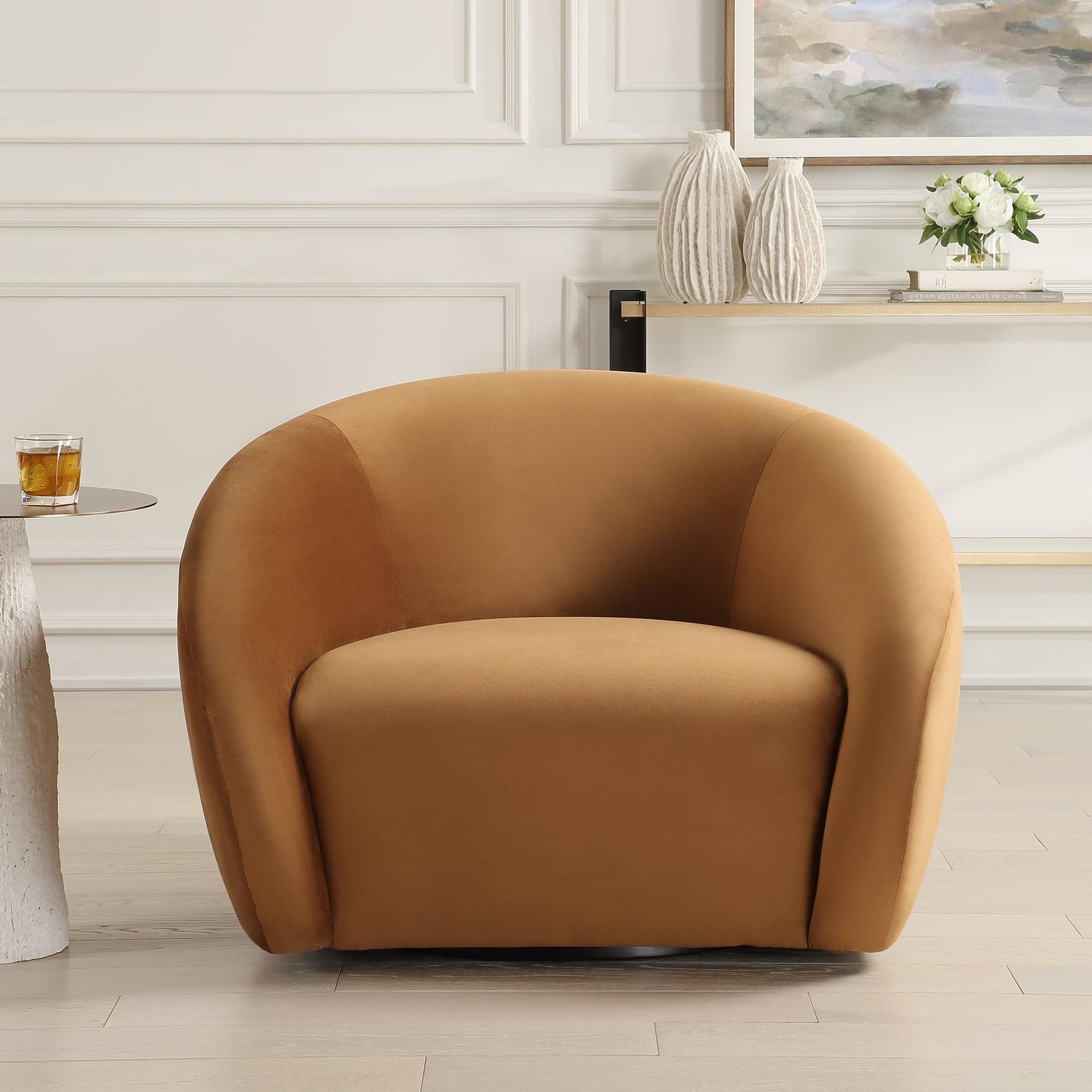 Uttermost Desoto Hazlenut Swivel Chair