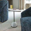 Uttermost Morro White Marble Side Table