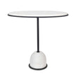 Uttermost Morro White Marble Side Table