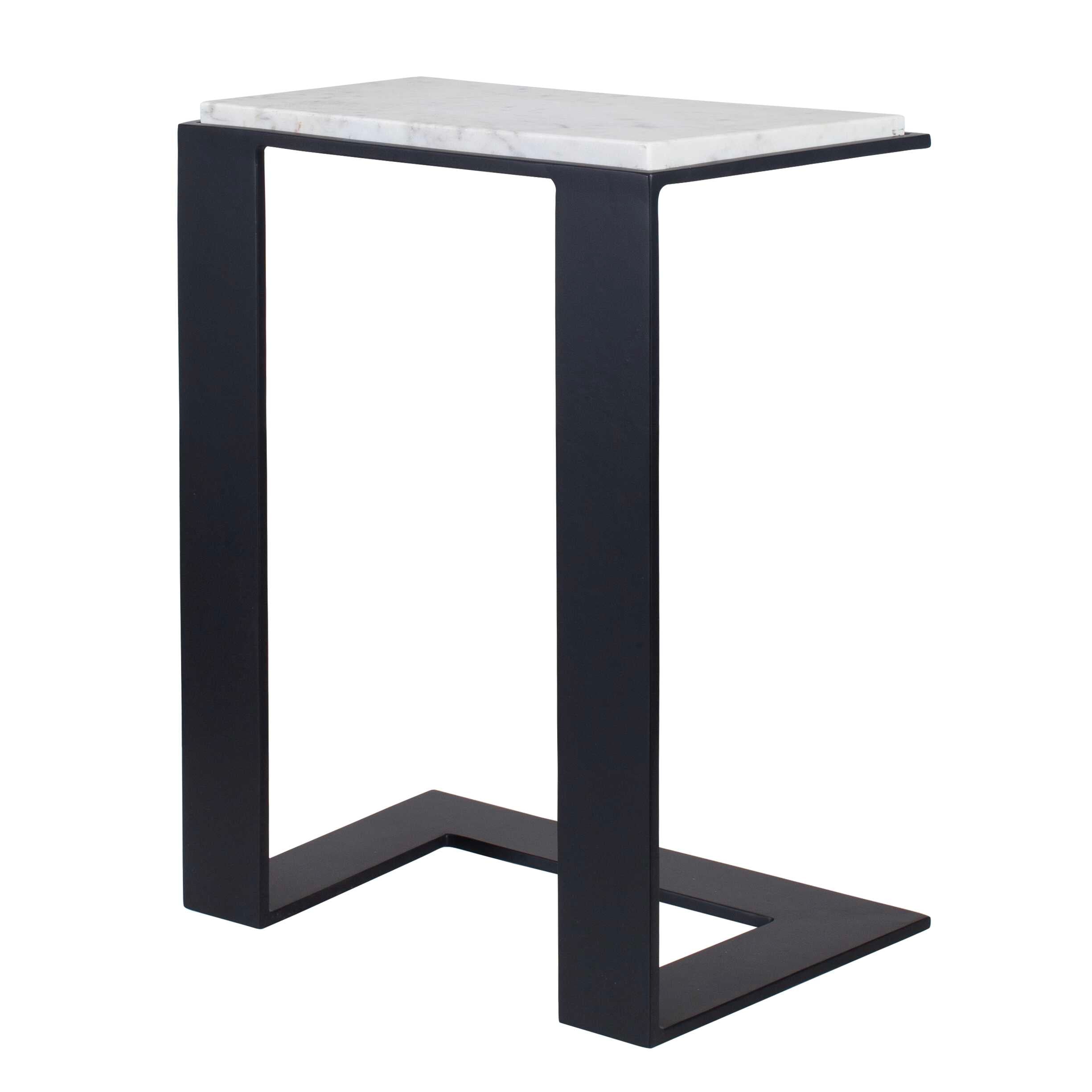 Uttermost Kenora White Marble Accent Table