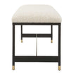 Uttermost Halston Upholstered White Bench