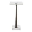 Uttermost Pelton Marble Glass Drink Table